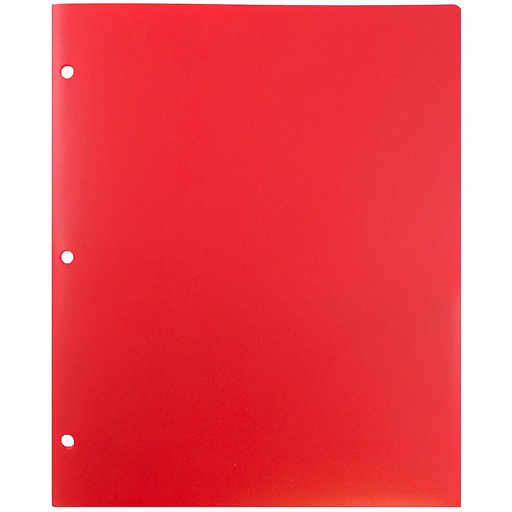 JAM Paper Heavy Duty 2-Pocket Presentation Folders, Red, 6/Pack