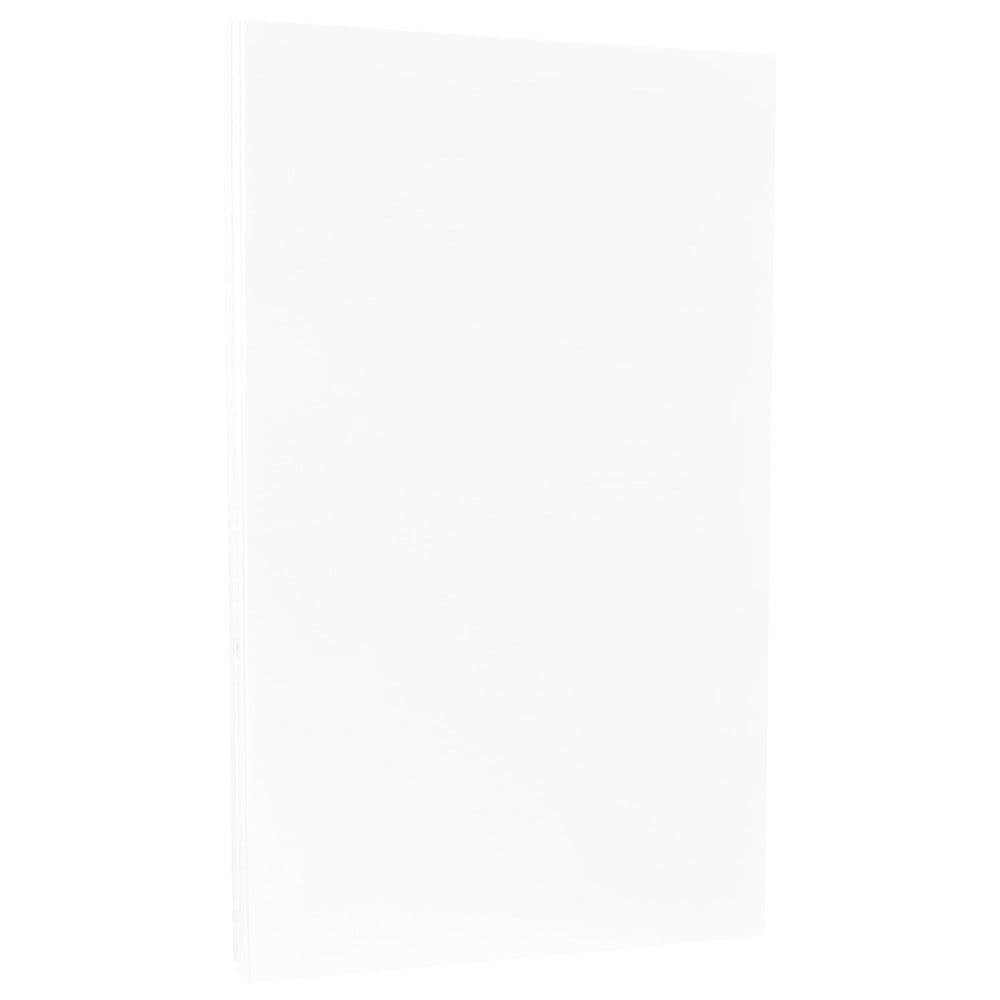 JAM Paper® Ledger Strathmore 24lb Paper, 11 x 17 Tabloid, Bright White Wove, 500 Sheets/Ream