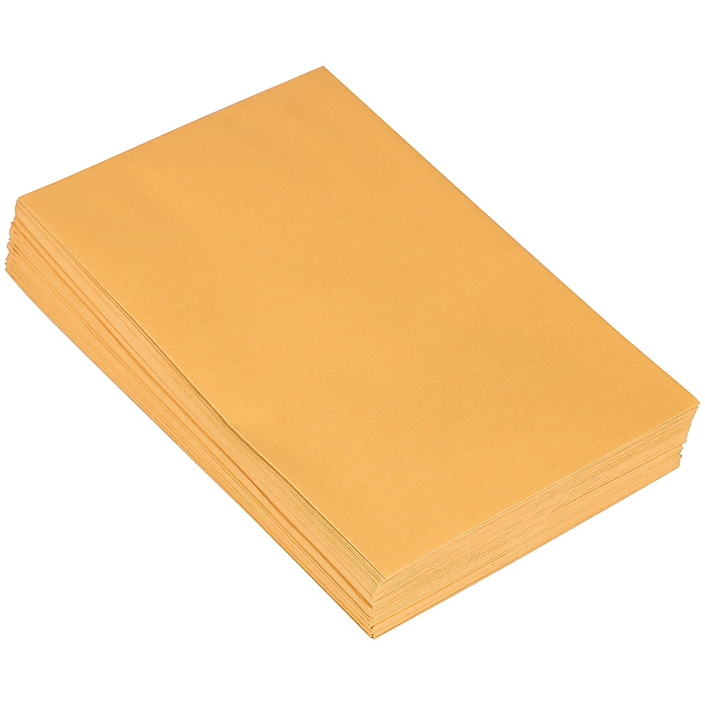 JAM Paper Peel and Seal Open End Catalog Envelope, 6" x 9", Brown, 500/Pack