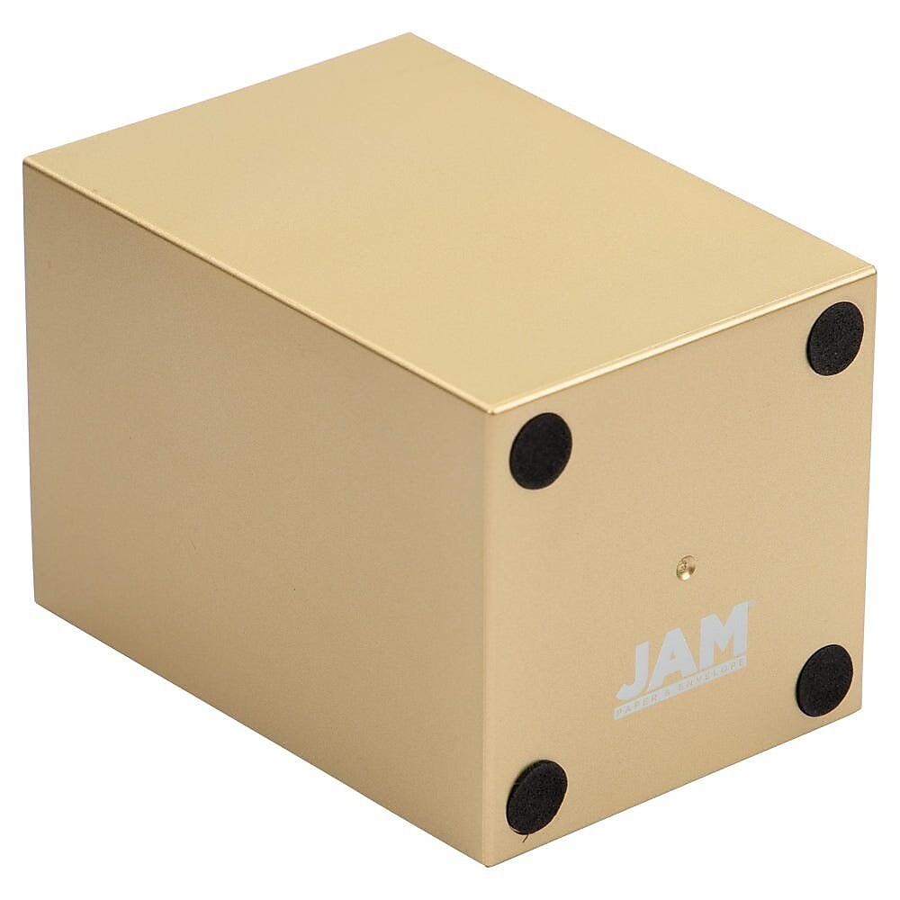JAM PAPER Plastic Pen Holder, Gold, Desktop Pencil Cup, Sold Individually