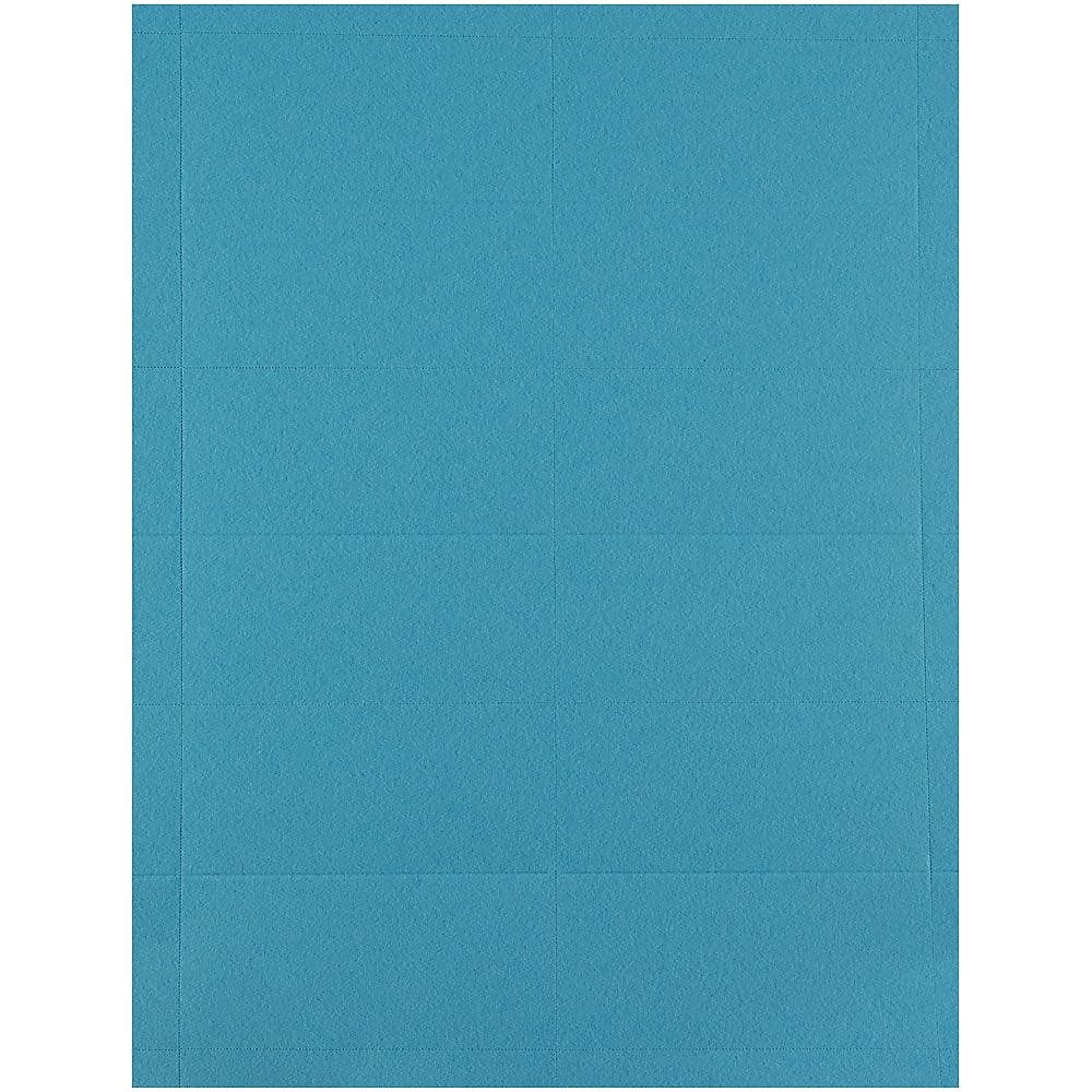 JAM Paper® Printable Place Cards, 3 3/4 x 1 3/4, Sea Blue Placecards, 12/Pack