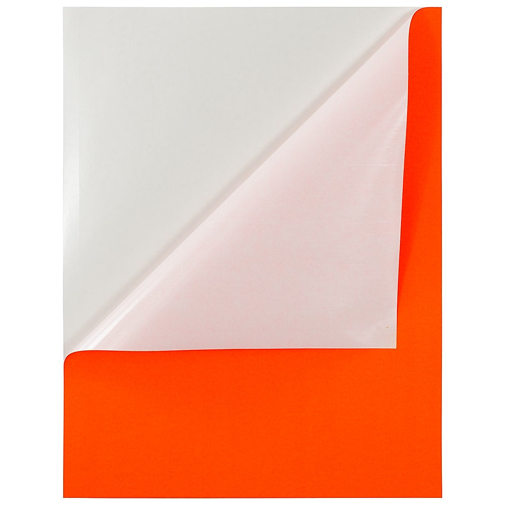 JAM Paper Shipping Labels, Full Page, 8 1/2 x 11 Sticker Paper, Neon Red, 1 Label/Sheet, 10 Labels/Pack