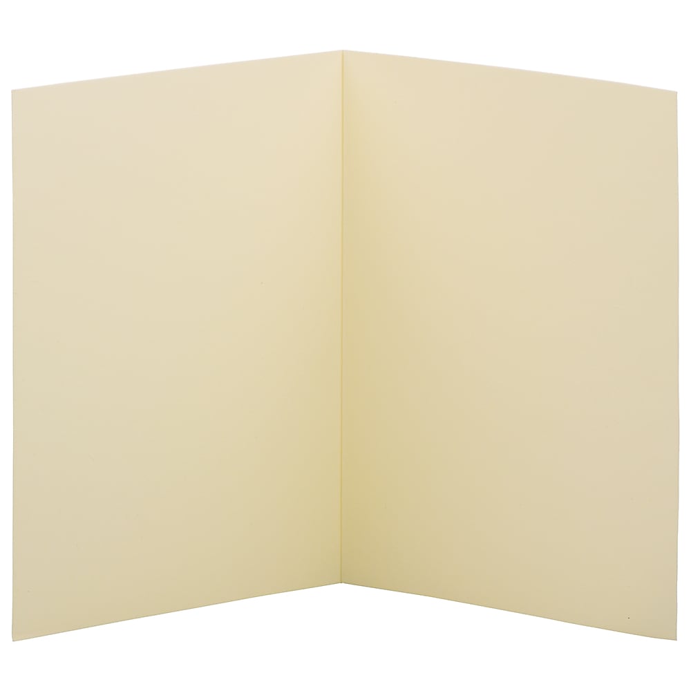JAM Paper Smooth Notecards, Ivory, 100/Pack