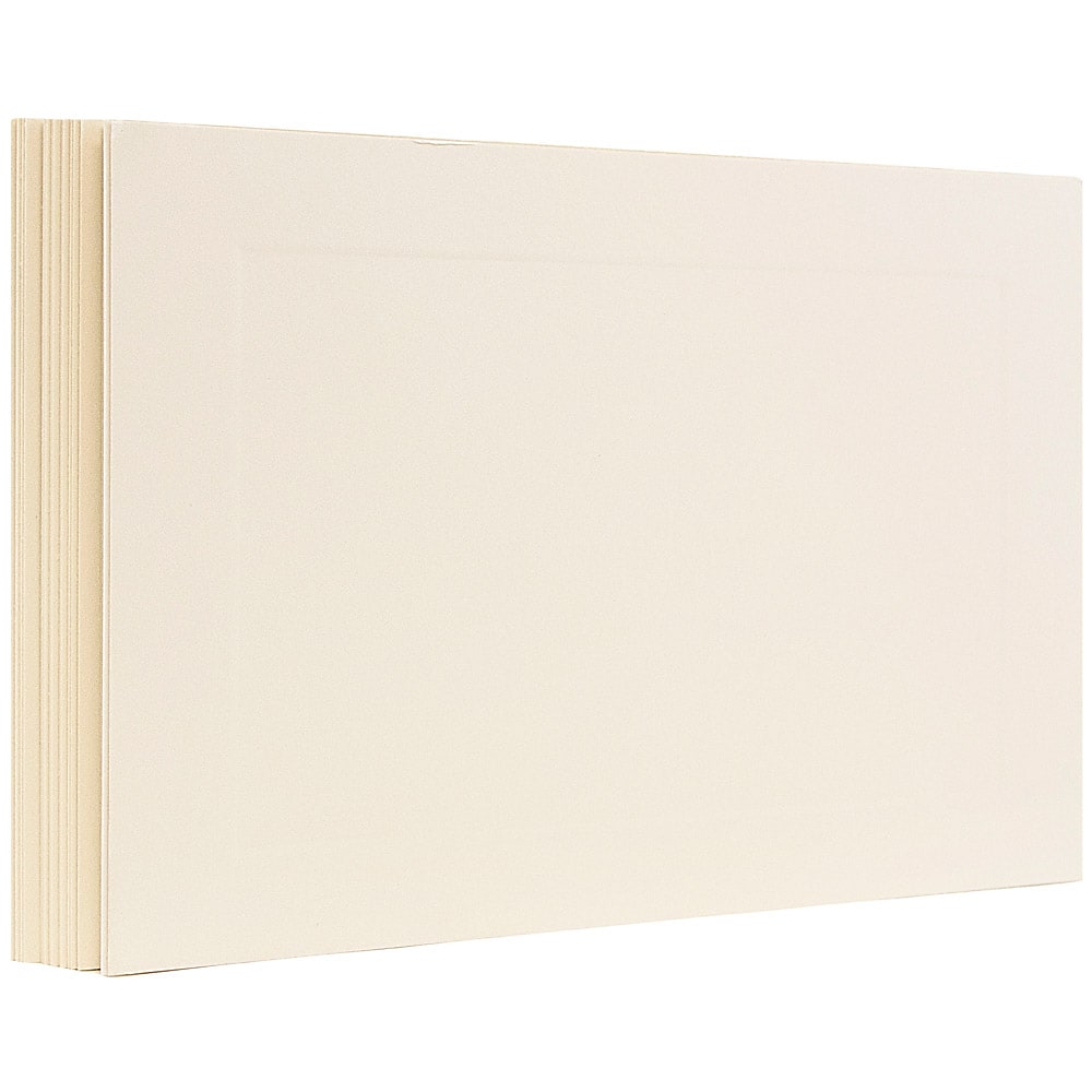 JAM Paper Smooth Personal Notecards, Ivory, 100/Pack