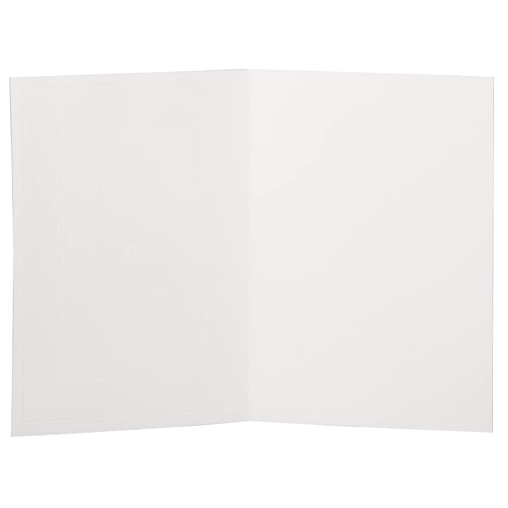 JAM Paper® Thank You Card Sets, Silver Border Cards with Silver Stardream Envelopes, 25 Cards and Envelopes