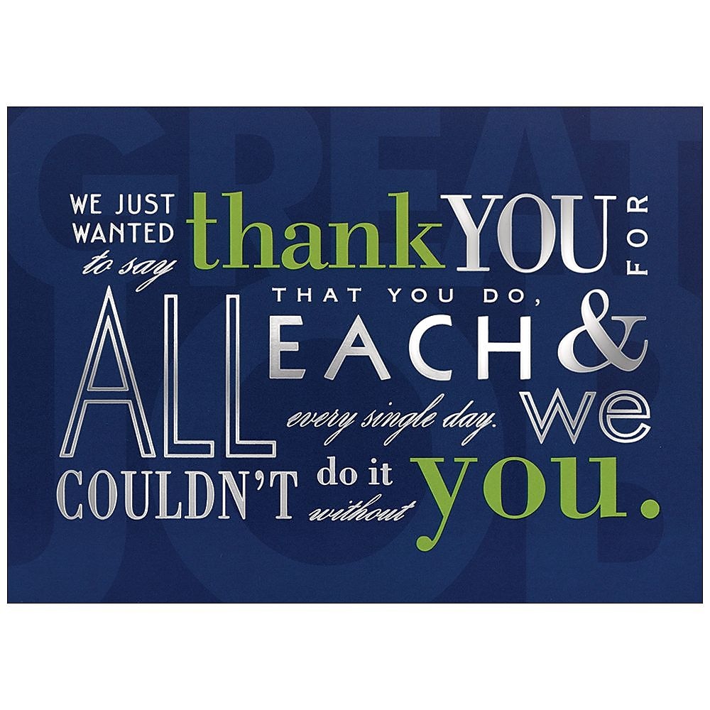 JAM Paper Thank You Cards with Envelopes, 5 5/8