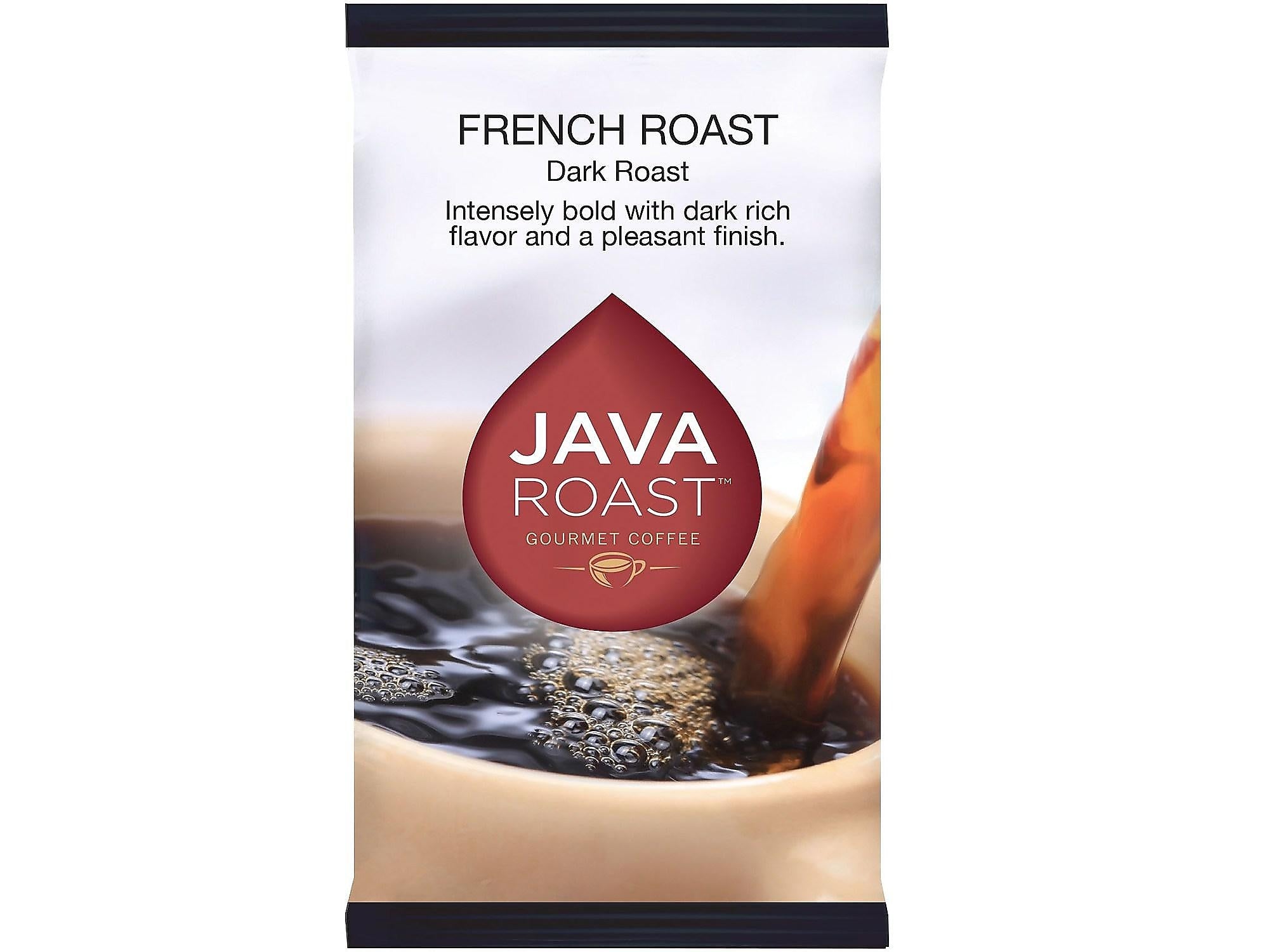 Java Roast Gourmet French Roast Ground Coffee with Bonus Filters, Dark Roast, 24/Carton
