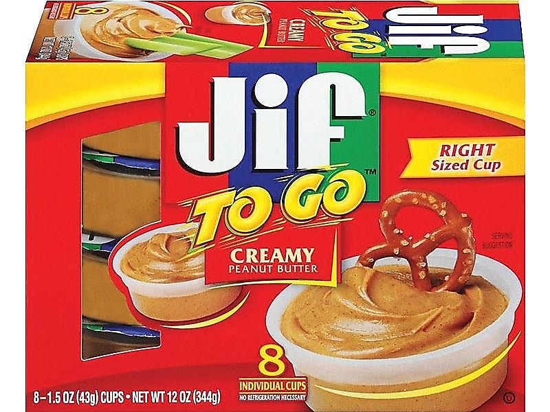 Jif To Go Peanut Butter, 1.5 oz., 8/Box