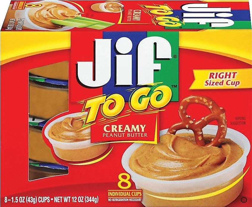 Jif To Go Peanut Butter, 1.5 oz., 8/Box