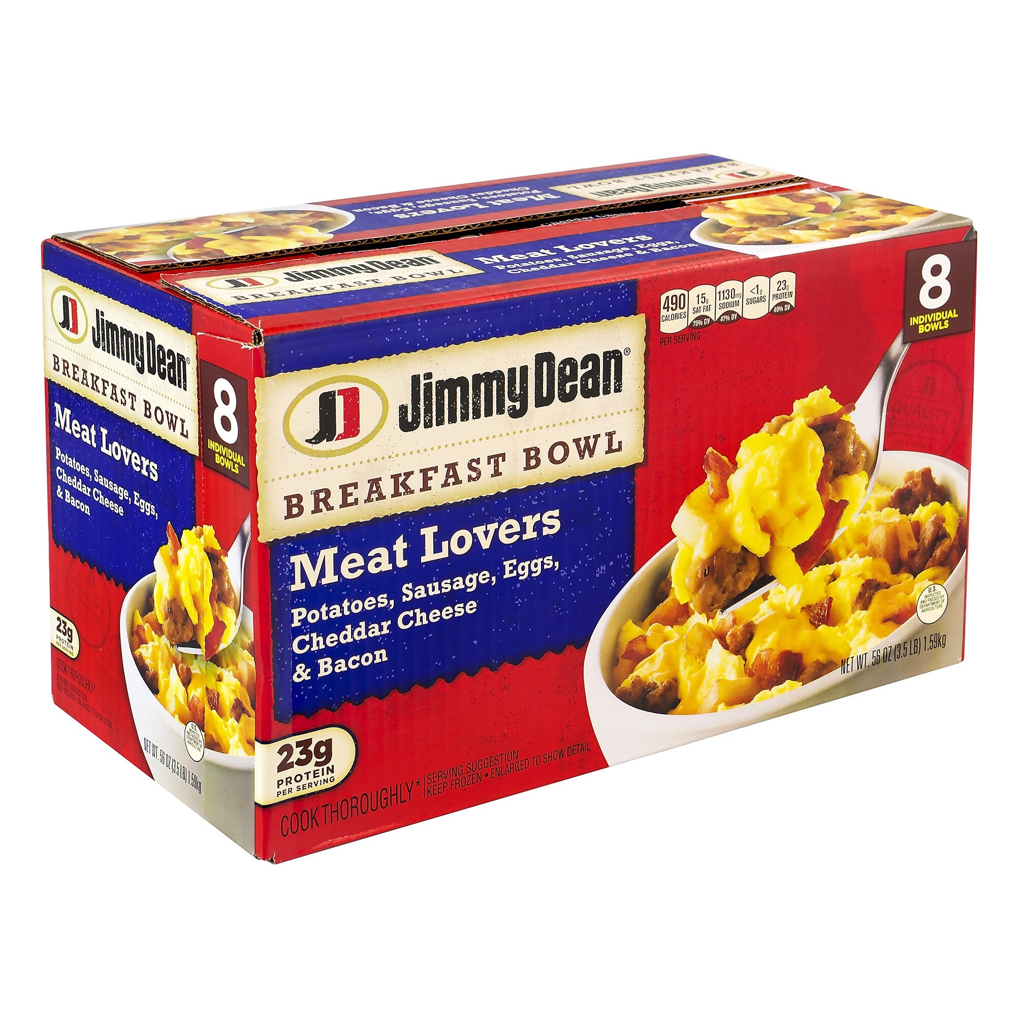 Jimmy Dean Meat Lovers Breakfast Bowl, 3.5 lbs, 8/Pack