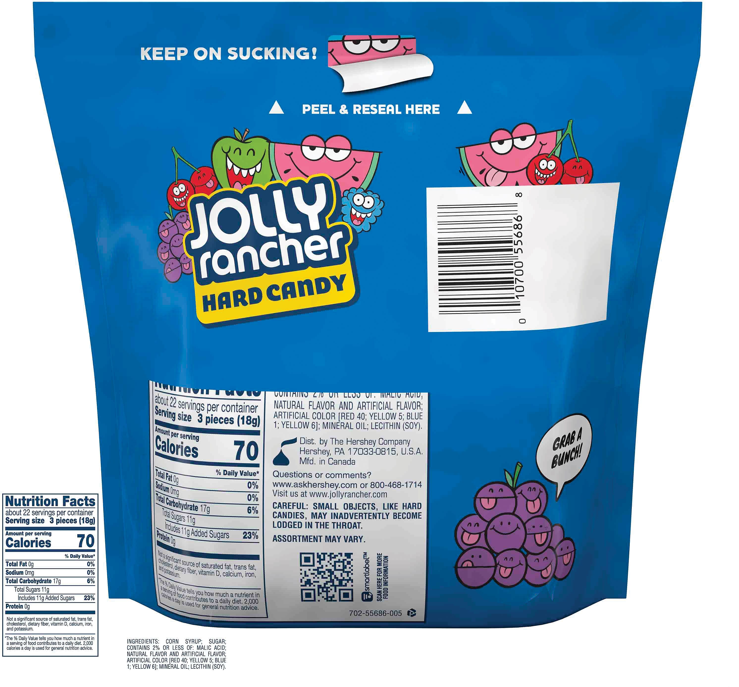 Jolly Rancher Hard Candy, Assorted Flavors, 14 oz.,