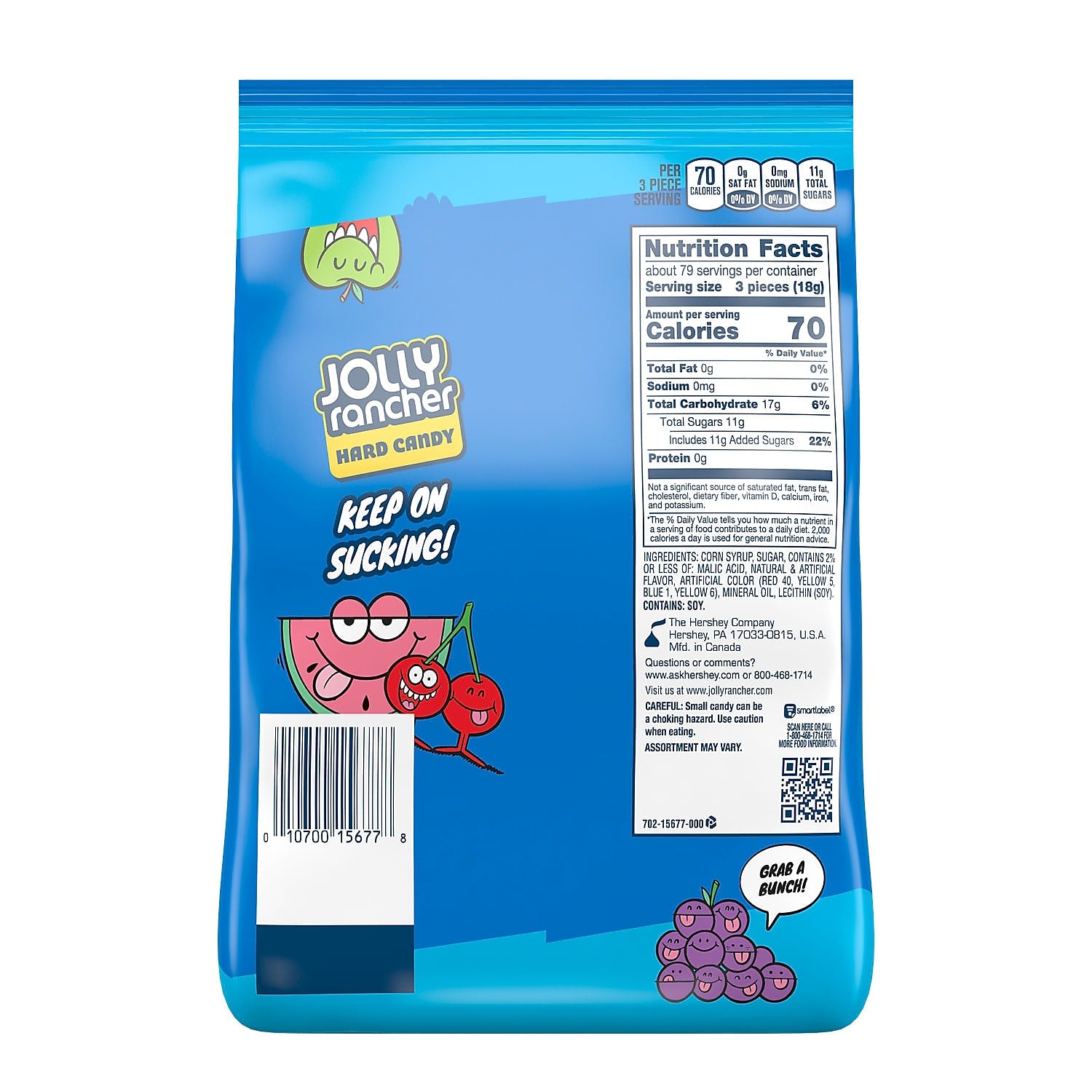 Jolly Rancher Hard Candy, Assorted Flavors, 50 oz.