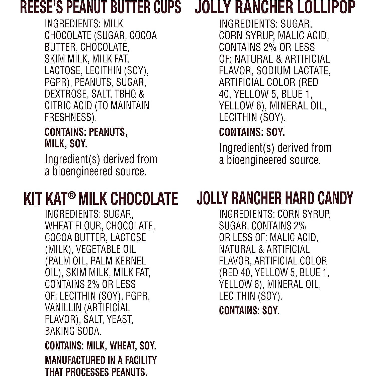 JOLLY RANCHER, KIT KAT and REESE'S Assorted Flavored Snack Size, Candy Party Pack, 34.19 oz