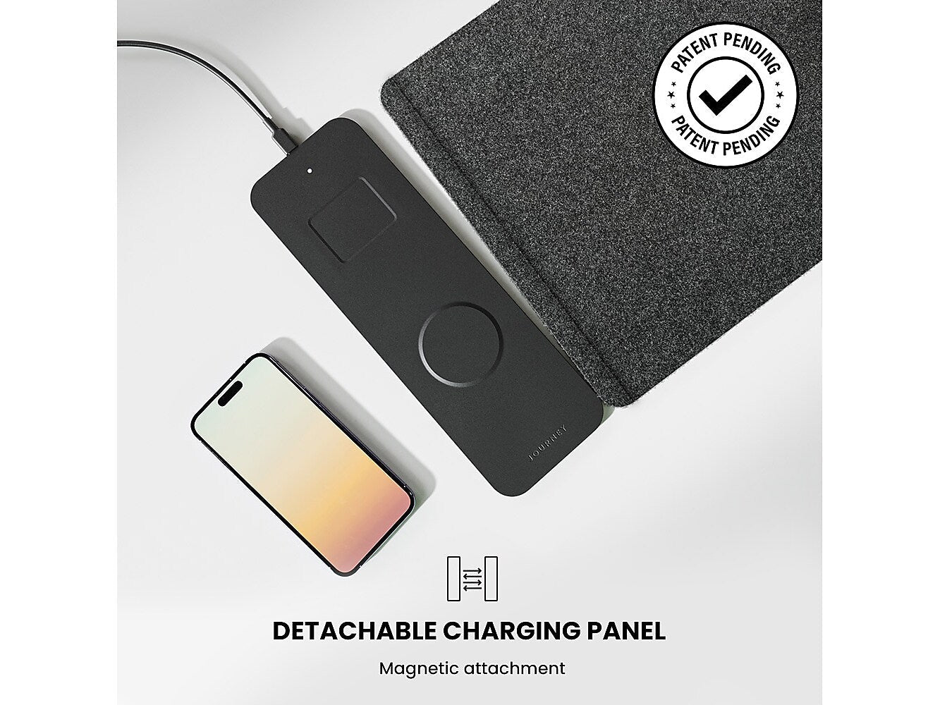 JOURNEY ALTI SLIM Vegan Leather/Felt Desk Pad, 11.8