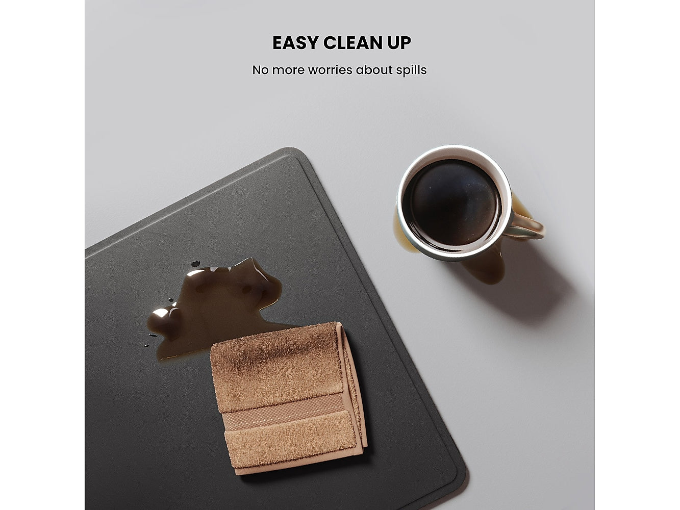 JOURNEY ALTI SLIM Vegan Leather/Felt Desk Pad, 11.8