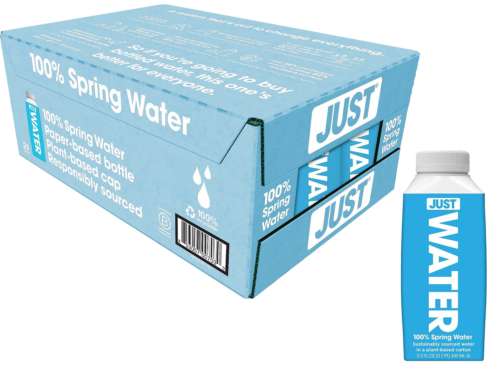 Just Water, 11.2 Oz., 24/Carton