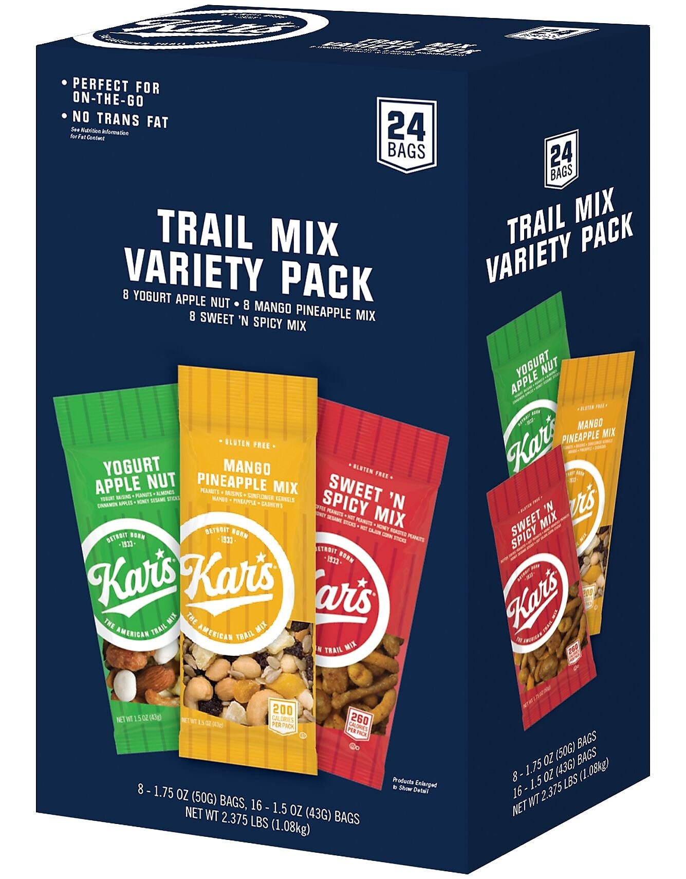 Kar's Variety Trail Mix, 1.75 oz., 24 Bags/Pack