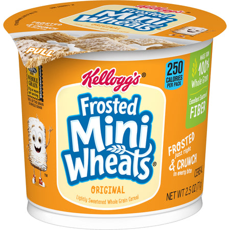 Keebler Frosted Mini Wheats Original Cereal, 2.5 oz., 6/Box