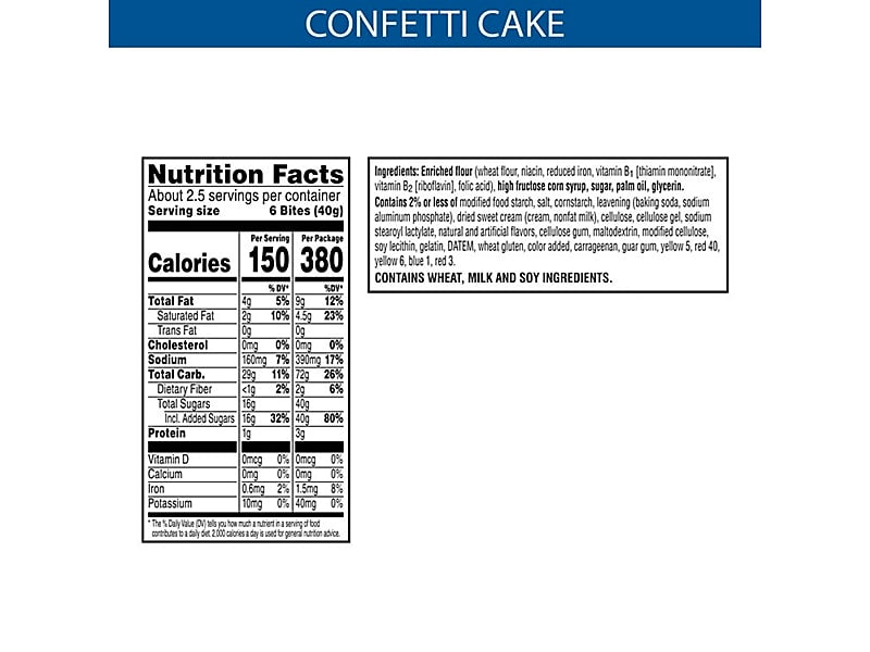 Kellogg's Pop-Tarts Bites Confetti Cake Toaster Pastries, 3.5 oz., 6/Carton