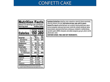 Kellogg's Pop-Tarts Bites Confetti Cake Toaster Pastries, 3.5 oz., 6/Carton