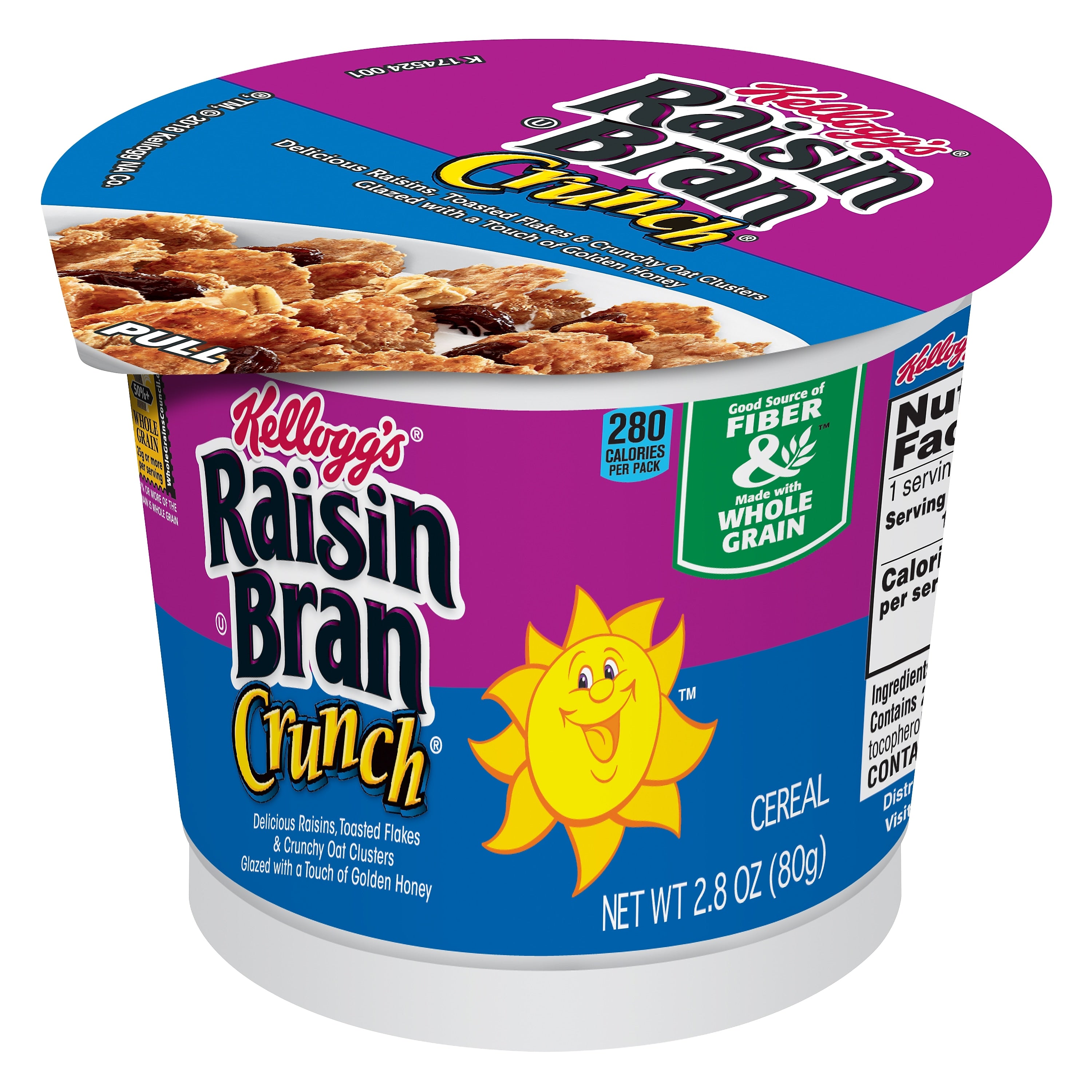 Kellogg's Raisin Bran Crunch Cereal, 2.8 oz., 6/Box