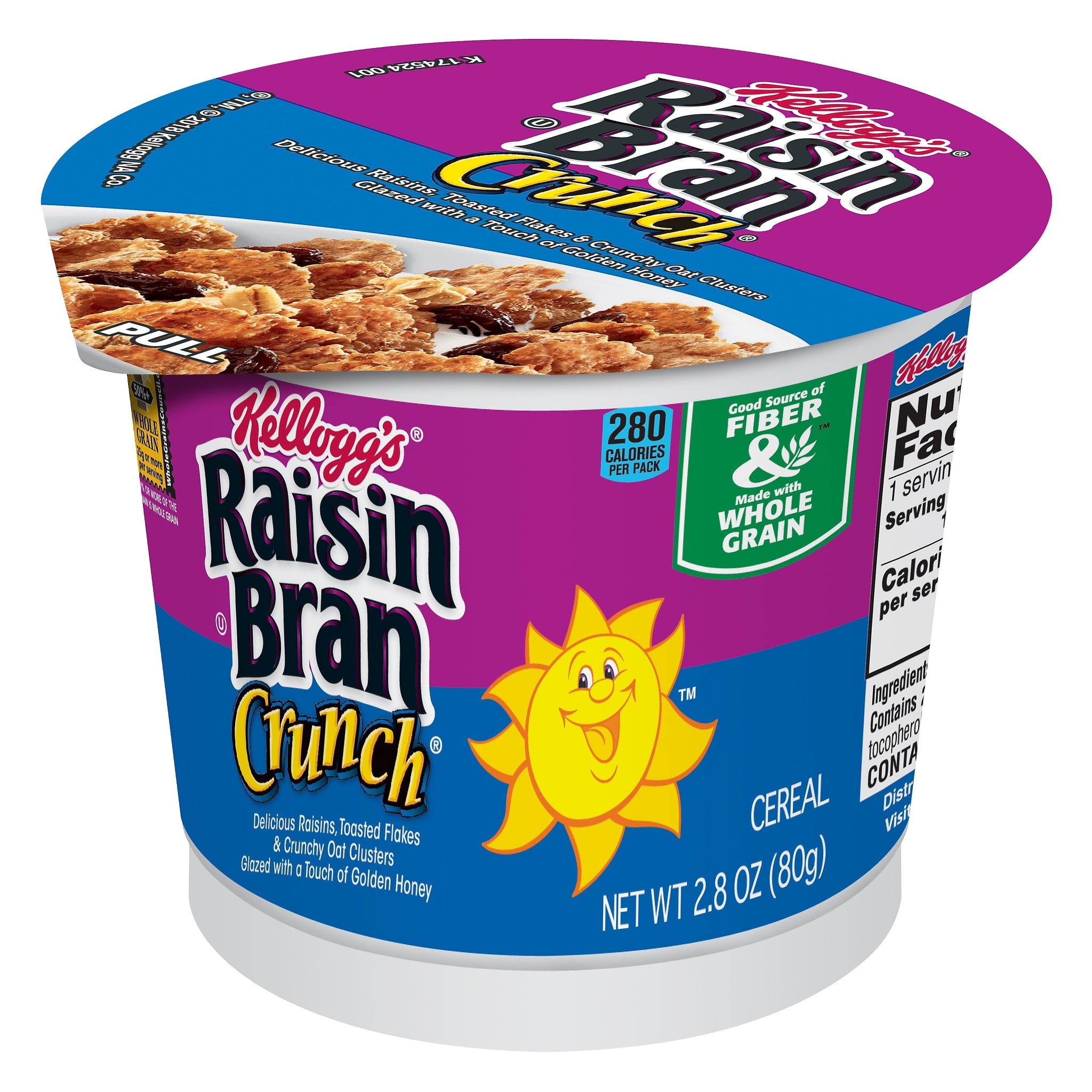 Kellogg's Raisin Bran Crunch Cereal, 2.8 oz., 6/Box