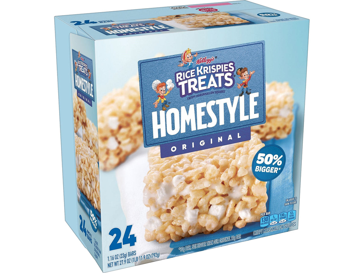 Kellogg's Rice Krispie Treats Homestyle Original Cereal Bar, 1.16 oz., 24 Bars/Box