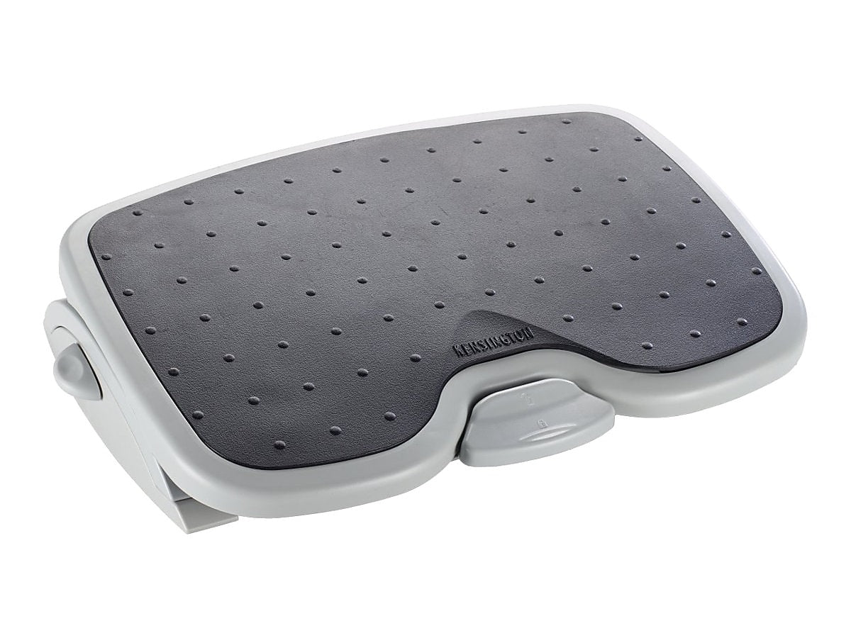 Kensington SmartFit Solemate Plus Tilt Adjustable Footrests, Platinum/Gray