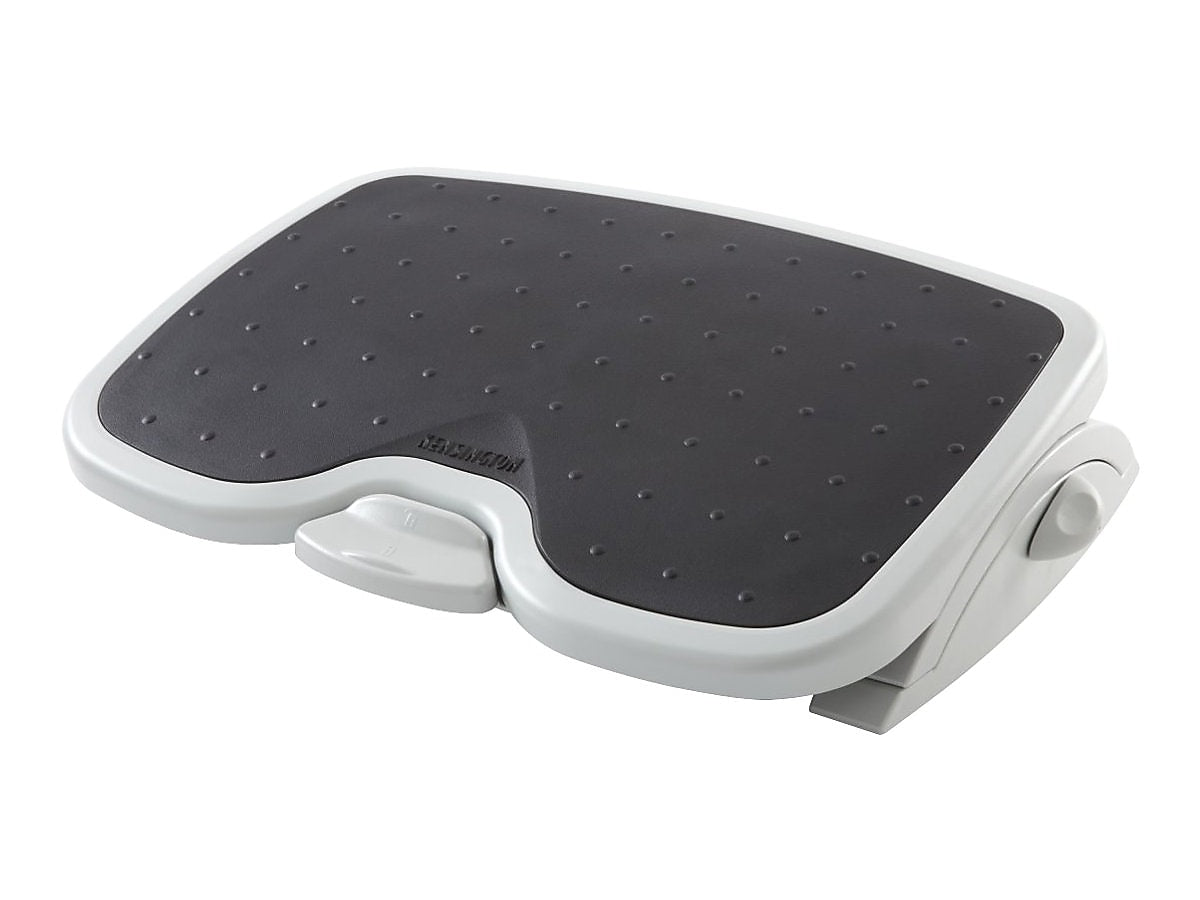 Kensington SmartFit Solemate Plus Tilt Adjustable Footrests, Platinum/Gray