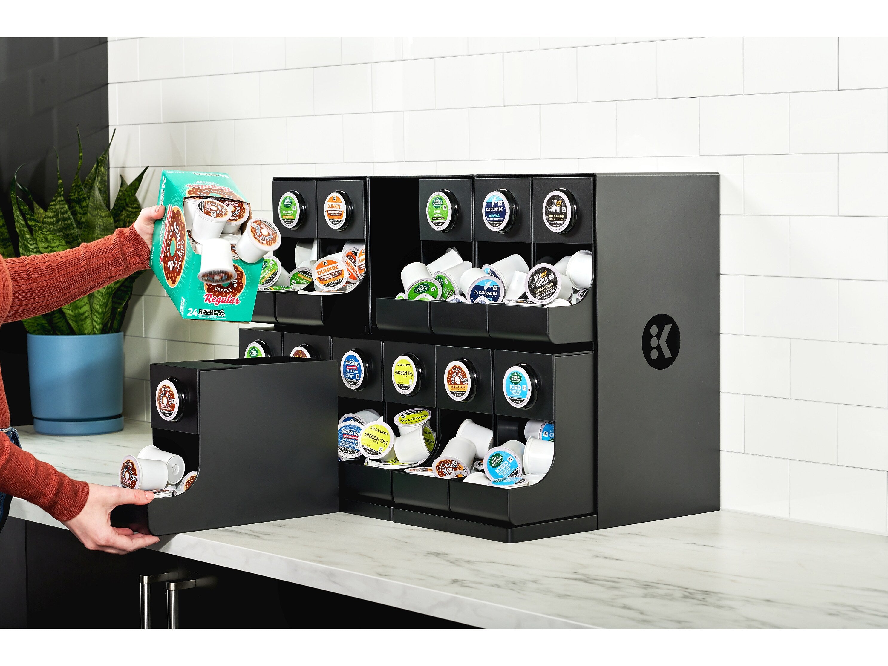 Keurig 12-Compartment Coffee Organizer, Black