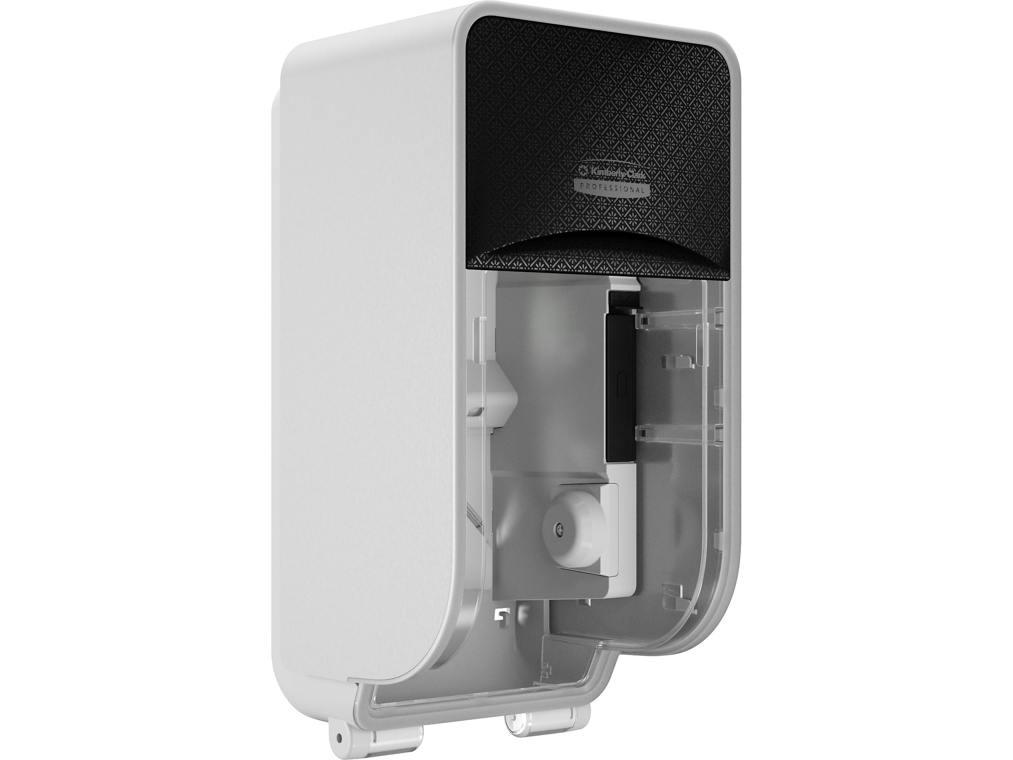 Kimberly-Clark Professional ICON Coreless 2-Roll Vertical Toilet Paper Dispenser with Faceplate, Black Mosaic