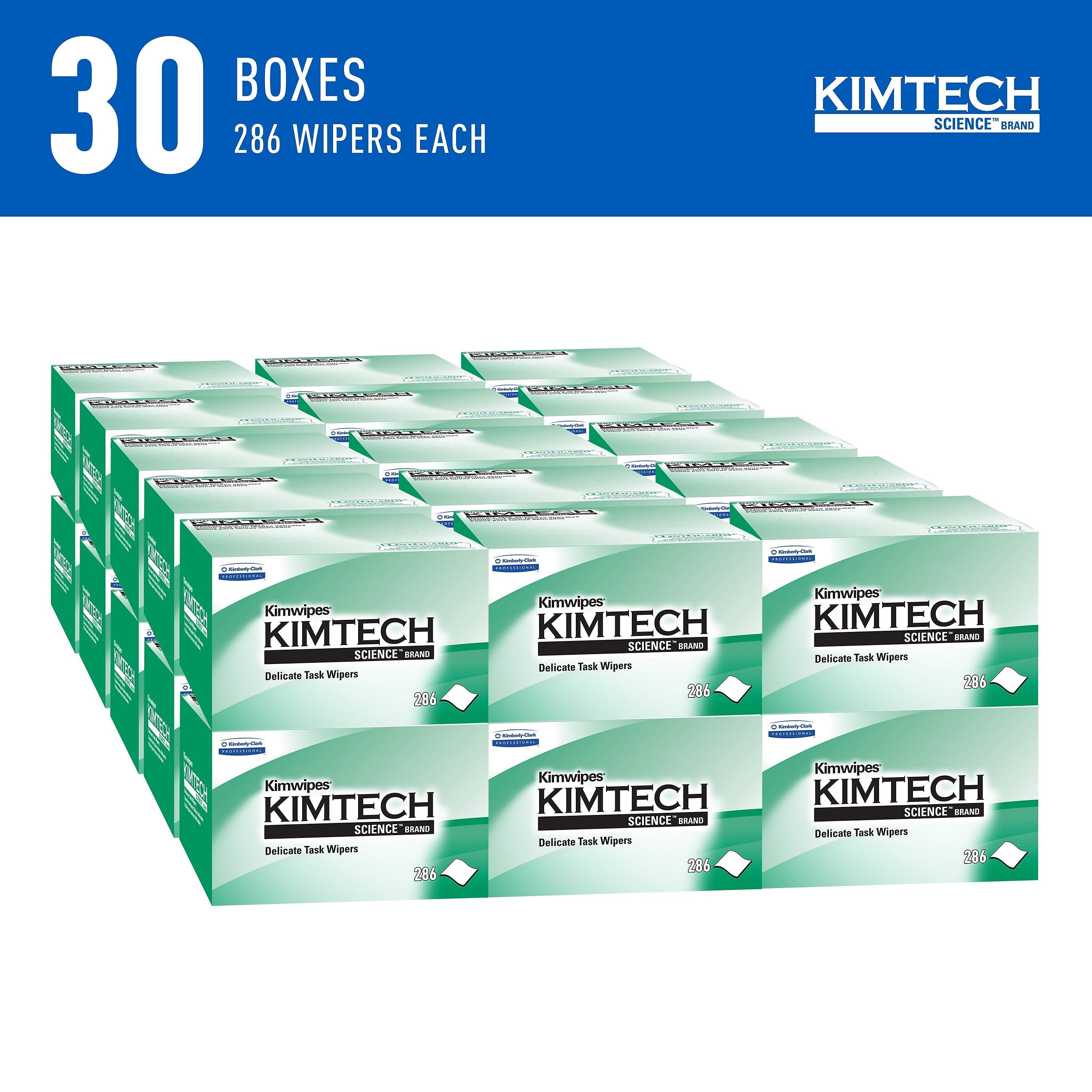 Kimtech SCIENCE KIMWIPES Delicate Task Durable Fibers Cleaning Wipers, 8.4