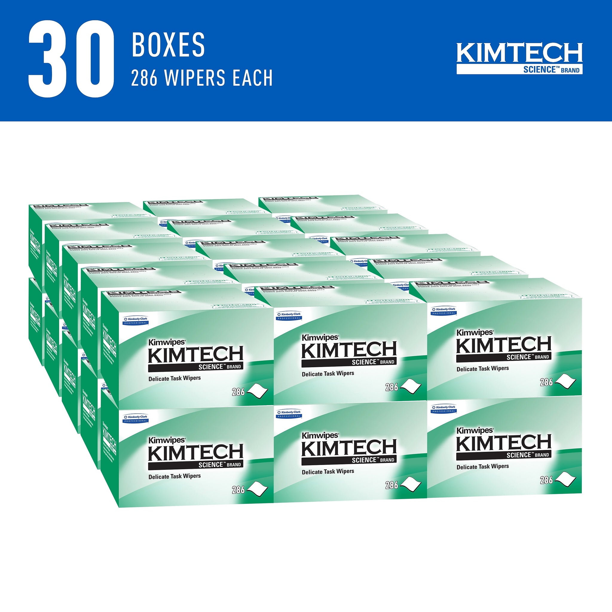 Kimtech SCIENCE KIMWIPES Delicate Task Durable Fibers Cleaning Wipers, 8.4