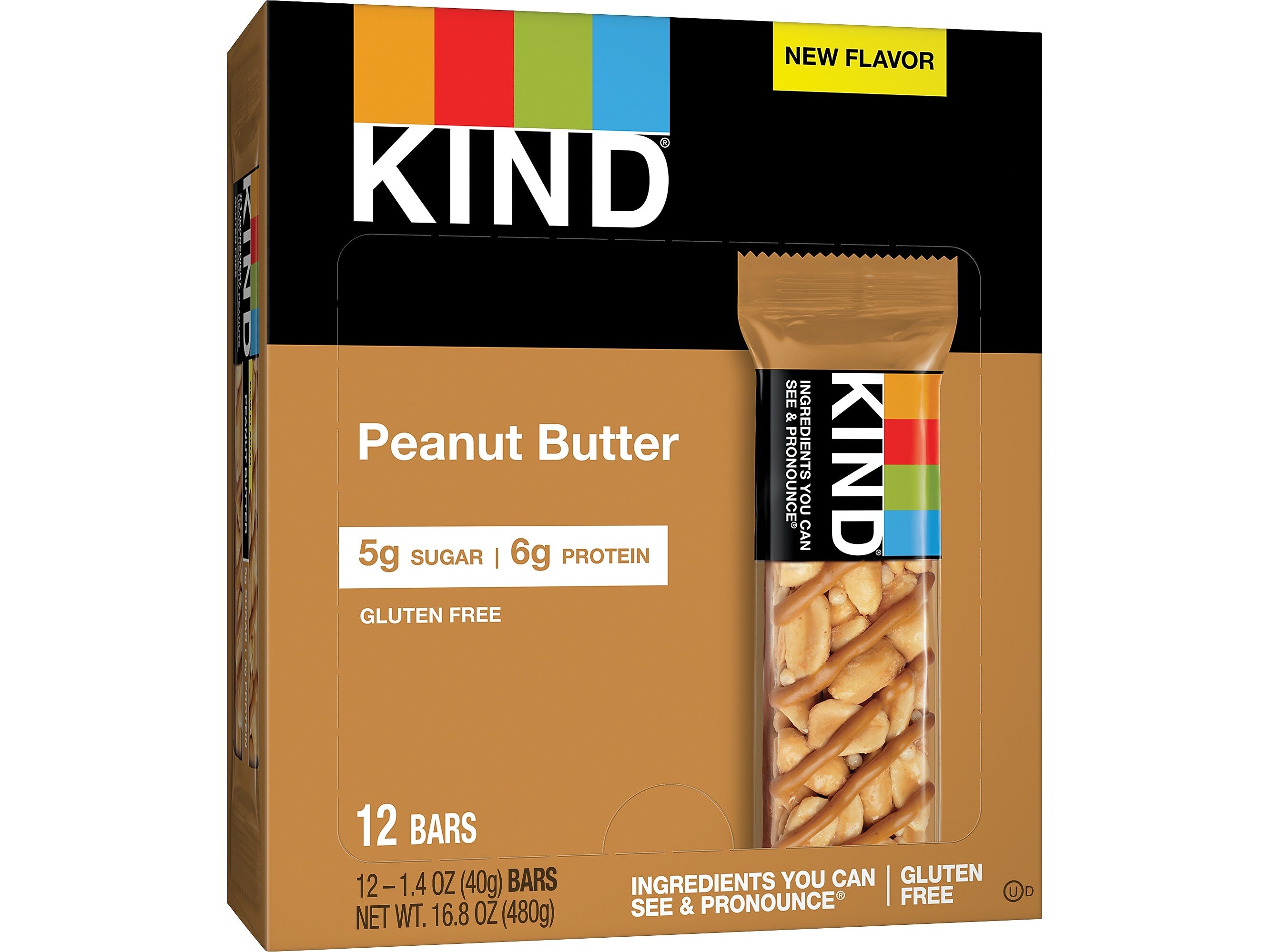 KIND Bar, Peanut Butter, 1.4 Oz.,12/Box