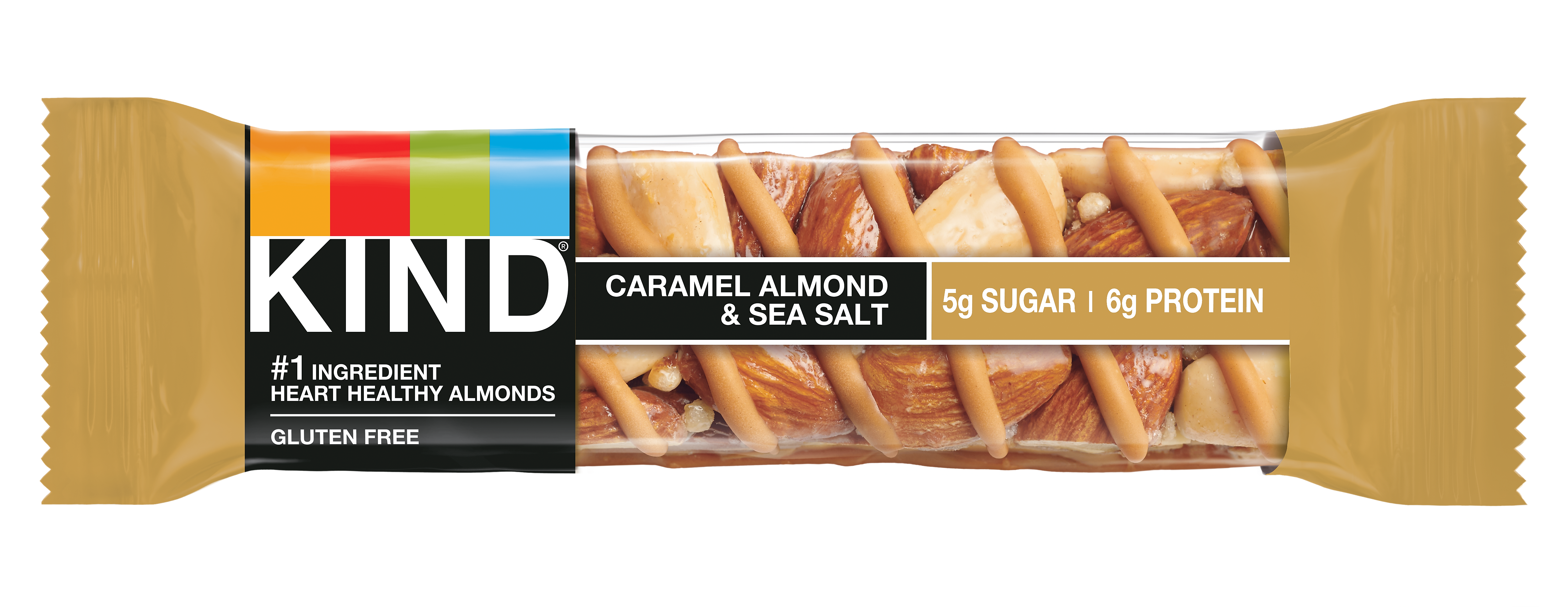 KIND Gluten Free Caramel Almond & Sea Salt Nut Bars, 1.4 oz, 12/Box