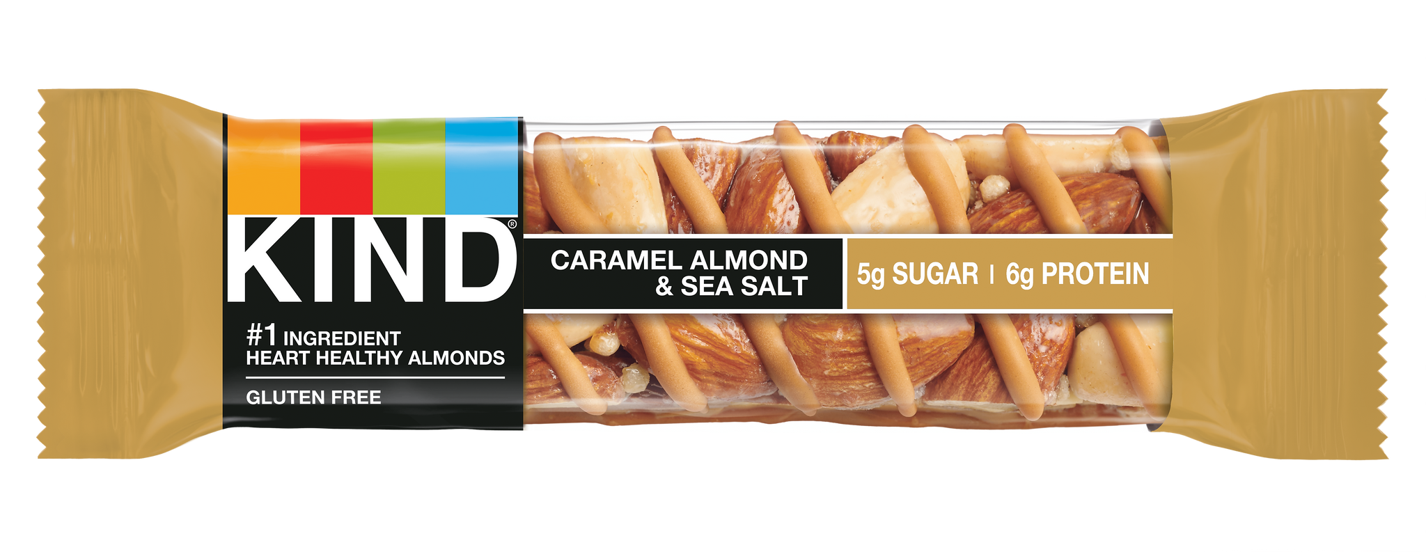 KIND Gluten Free Caramel Almond & Sea Salt Nut Bars, 1.4 oz, 12/Box