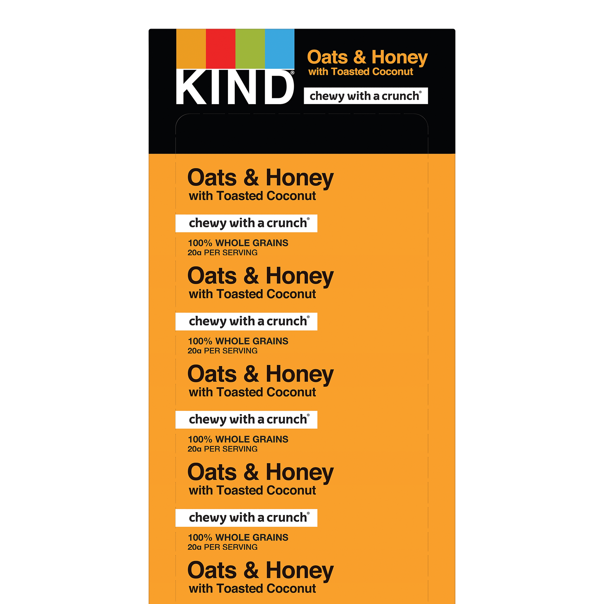 KIND Gluten Free Healthy Grains Oats & Honey Toasted Coconut Nut Bars, 1.2 oz, 12/Box