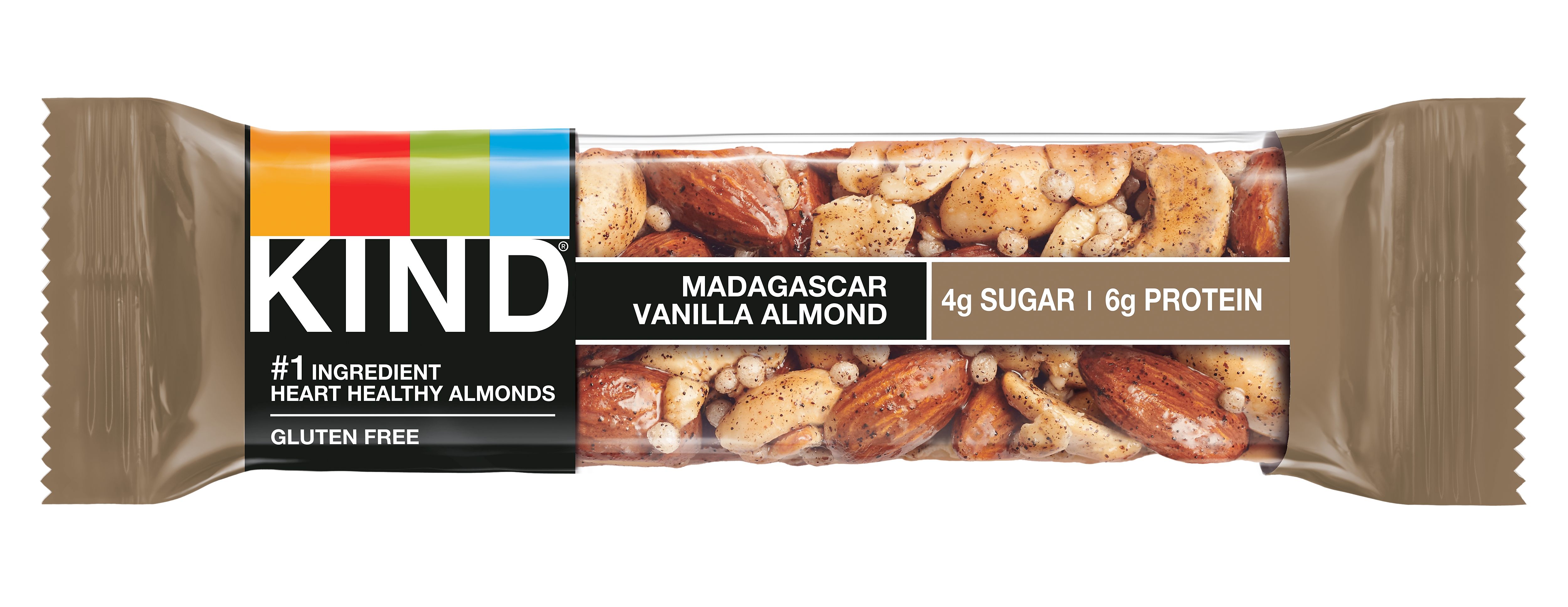 KIND Gluten Free Madagascar Vanilla Almond Nut Bar, 12 Bars/Box