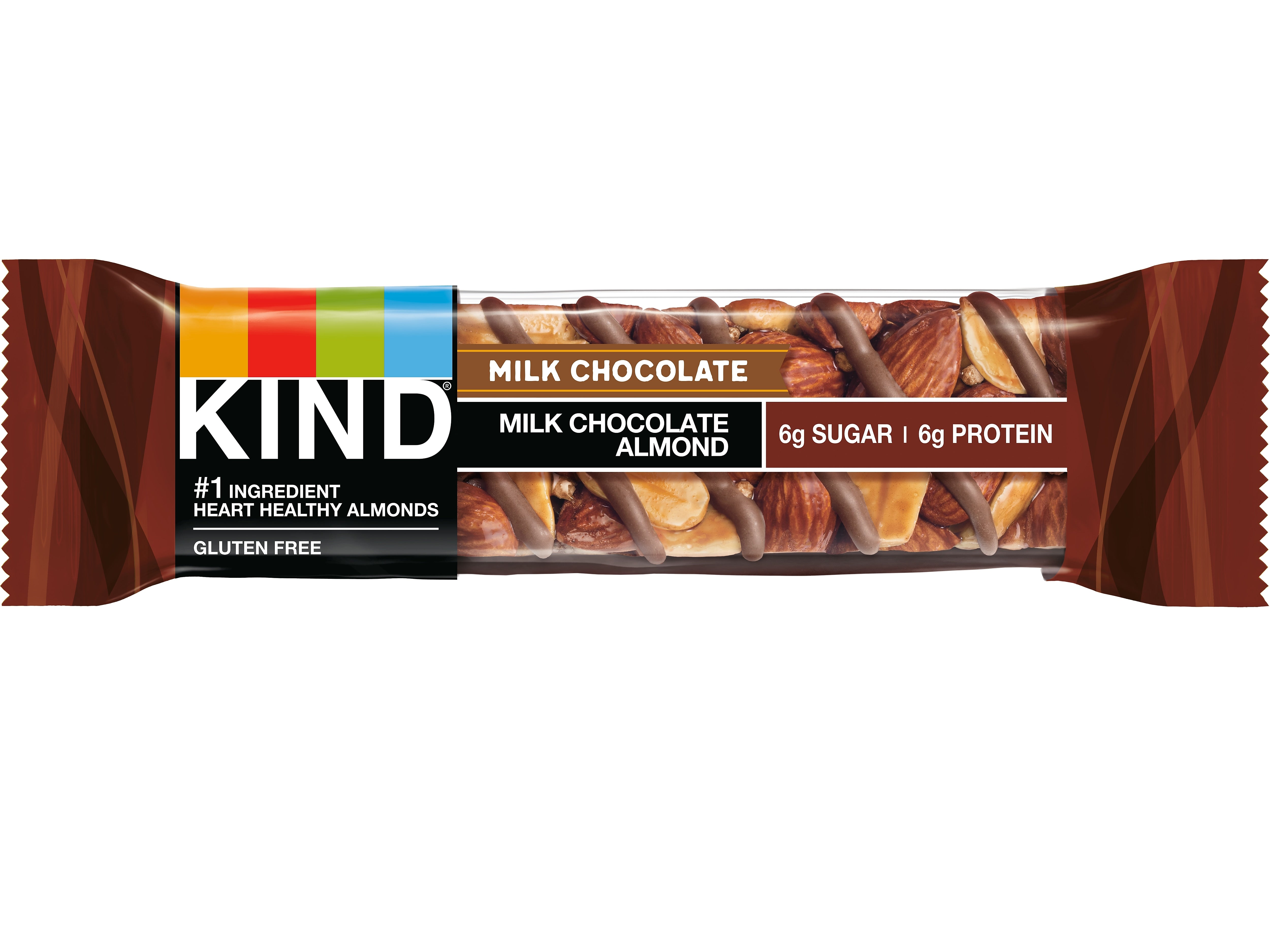 KIND Gluten Free Milk Chocolate/Almond Nut Bar, 12 Bars/Box