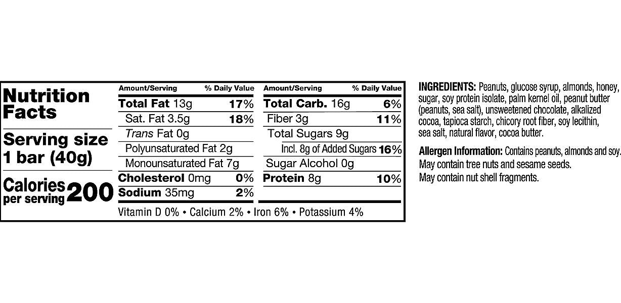 KIND Gluten Free Peanut butter Dark Chocolate Nut Bar, 12 Bars/Box