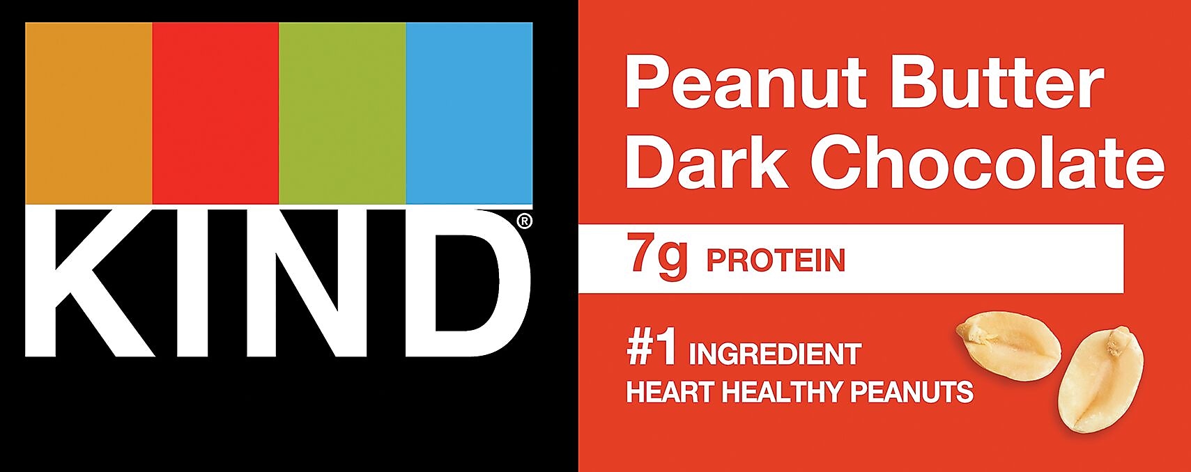 KIND Gluten Free Peanut butter Dark Chocolate Nut Bar, 12 Bars/Box
