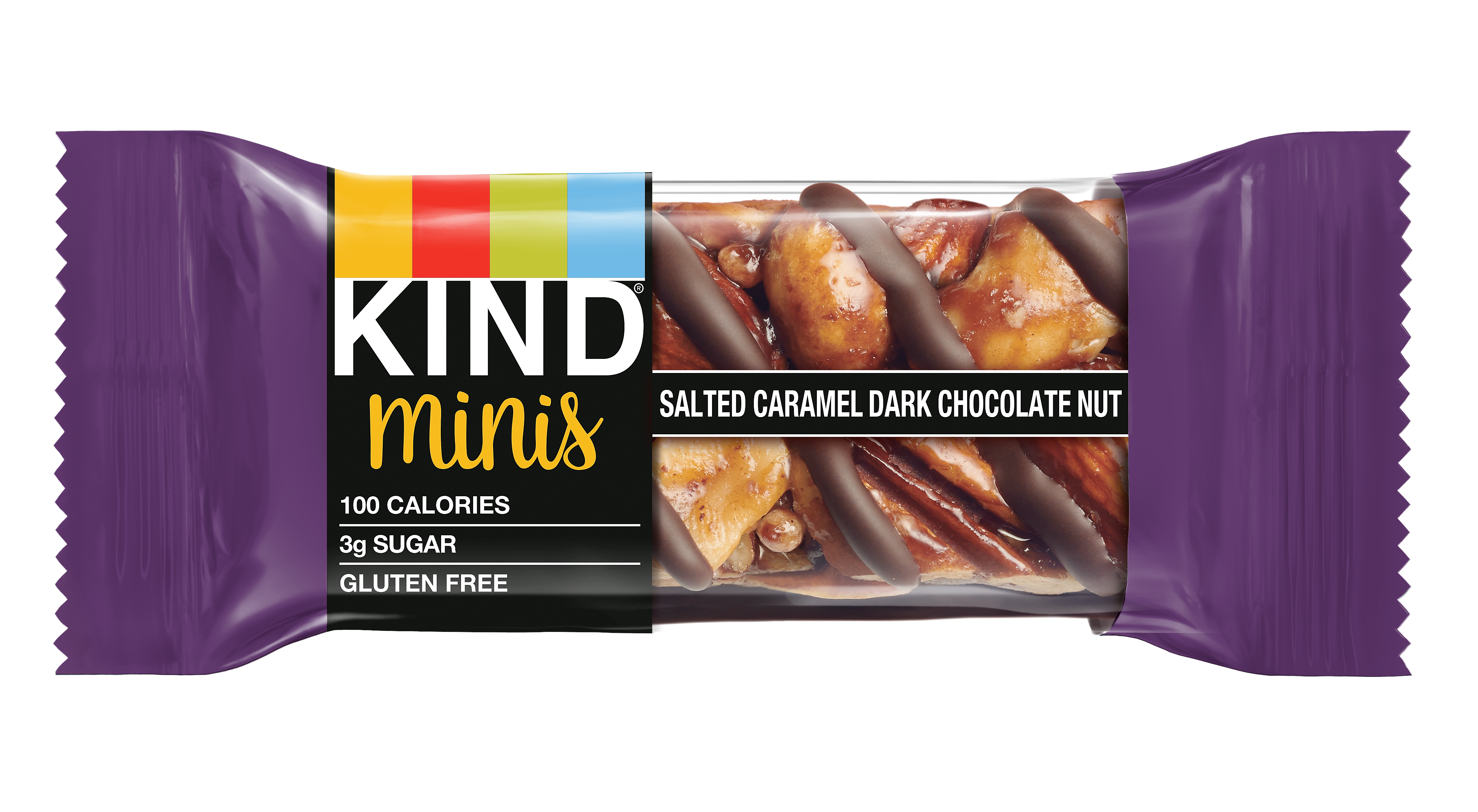 KIND Minis Bars, Salted Caramel Dark Chocolate Nut/Dark Chocolate Almond Coconut, 0.7 Oz., 20/Pack