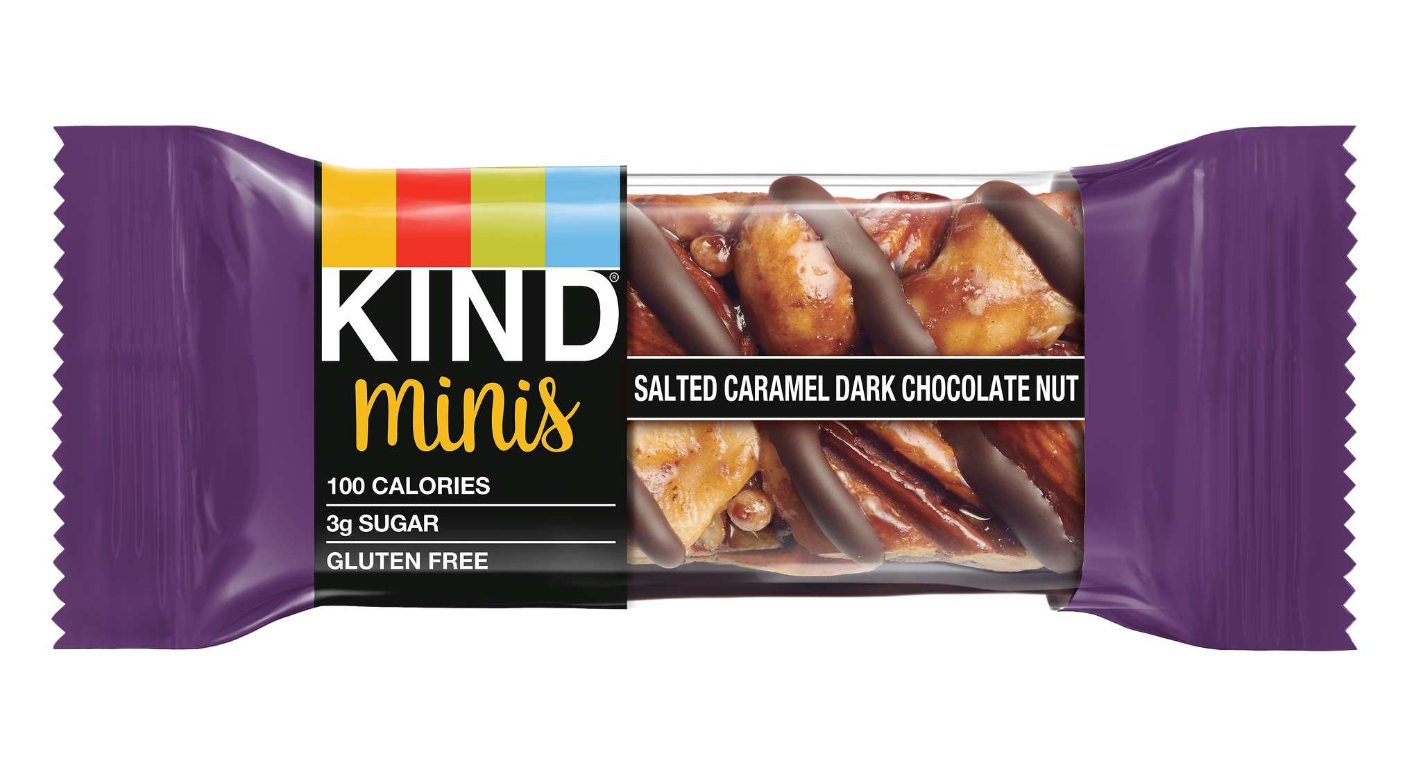 KIND Minis Bars, Salted Caramel Dark Chocolate Nut/Dark Chocolate Almond Coconut, 0.7 Oz., 20/Pack