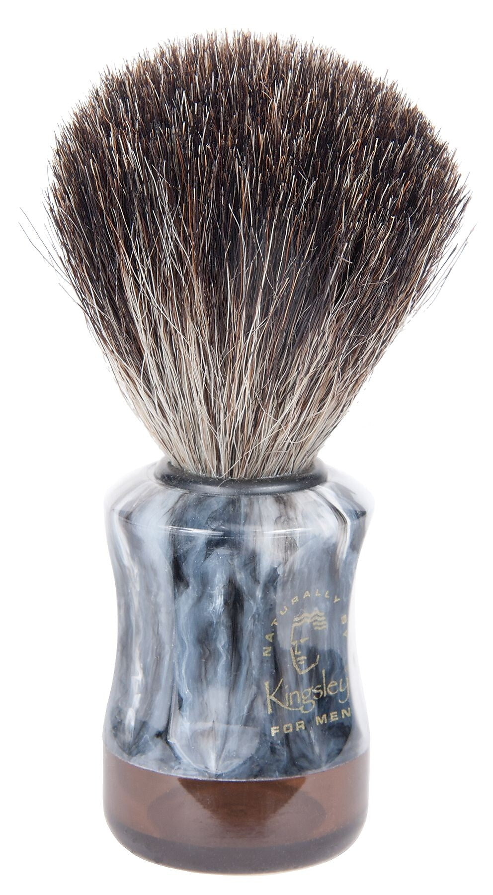 Kingsley for Men Pure Badger Bristle Shave Brush-Faux Marble Handle
