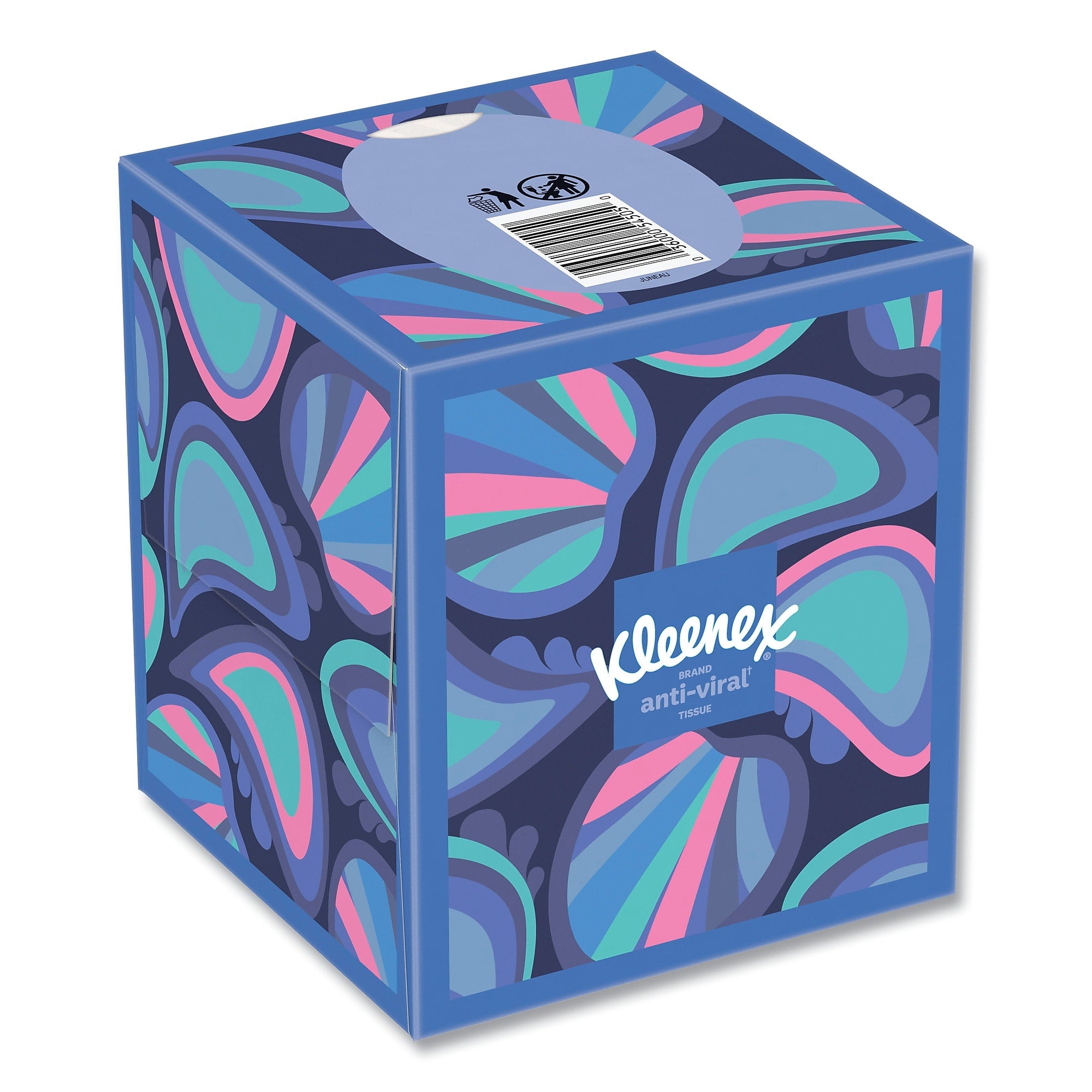 Kleenex Anti-Viral Facial Tissue, 3-Ply, White, 55 Sheets/Box, 27 Boxes/Carton