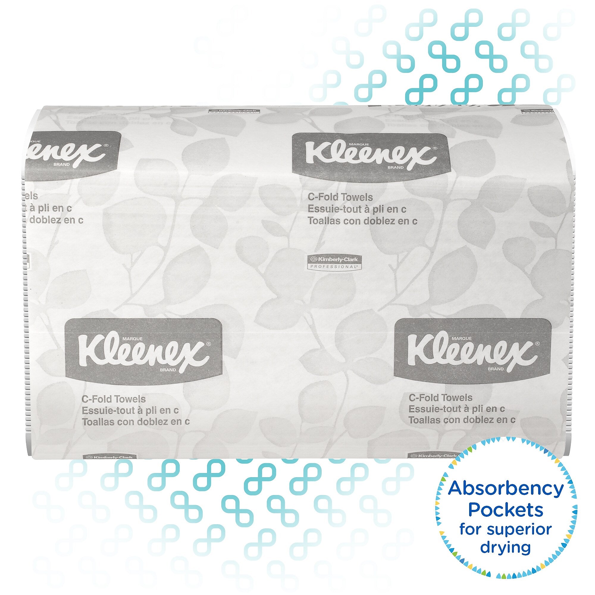 Kleenex C-Fold Paper Towels, 1-Ply, 150 Sheets/Pack, 4 Packs/Carton