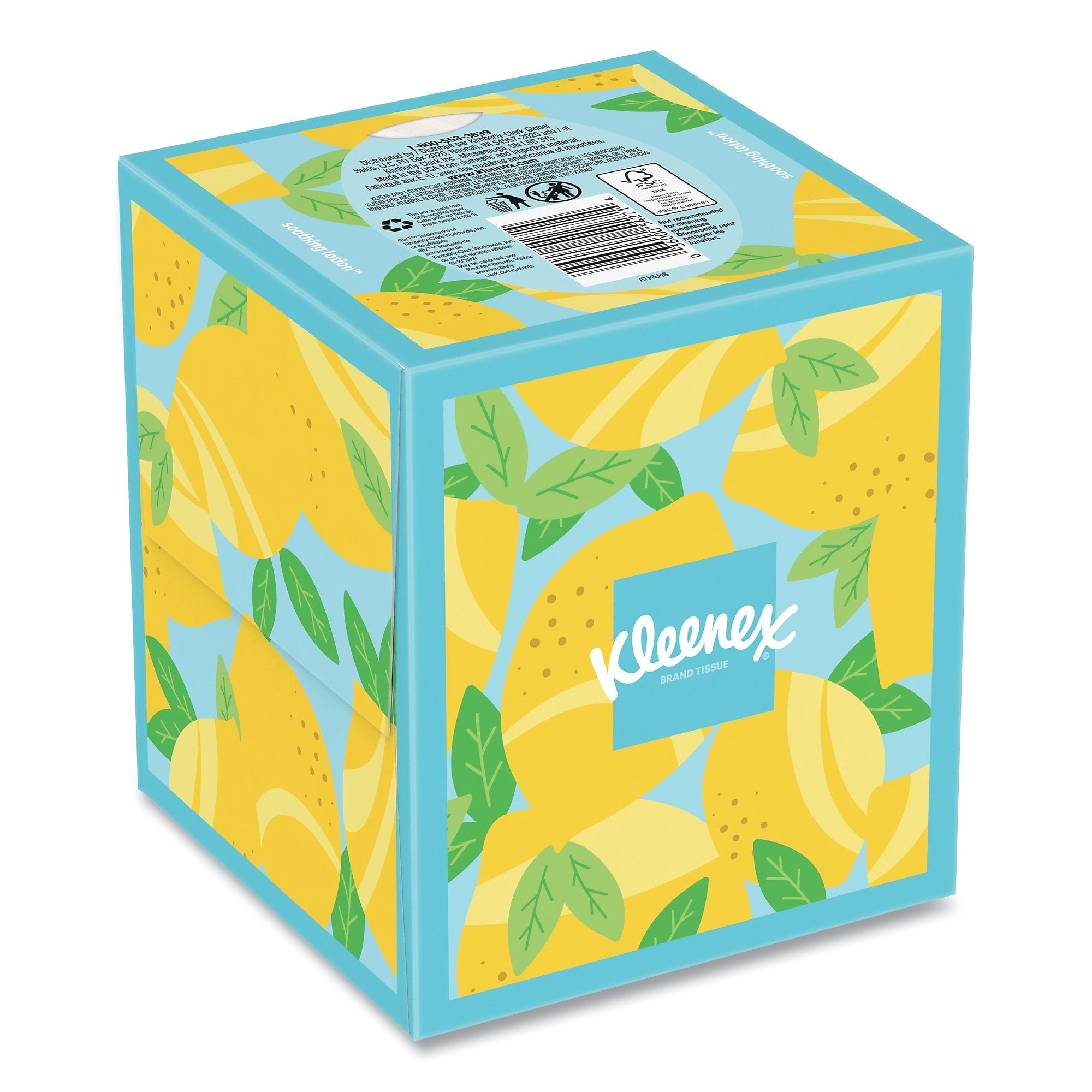 Kleenex Lotion Facial Tissue, 3-Ply, White, 60 Sheets/Box, 27 Boxes/Carton