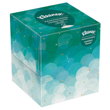 Kleenex Professional Cube Facial Tissue, 2-ply, White, 90 Sheets/Box