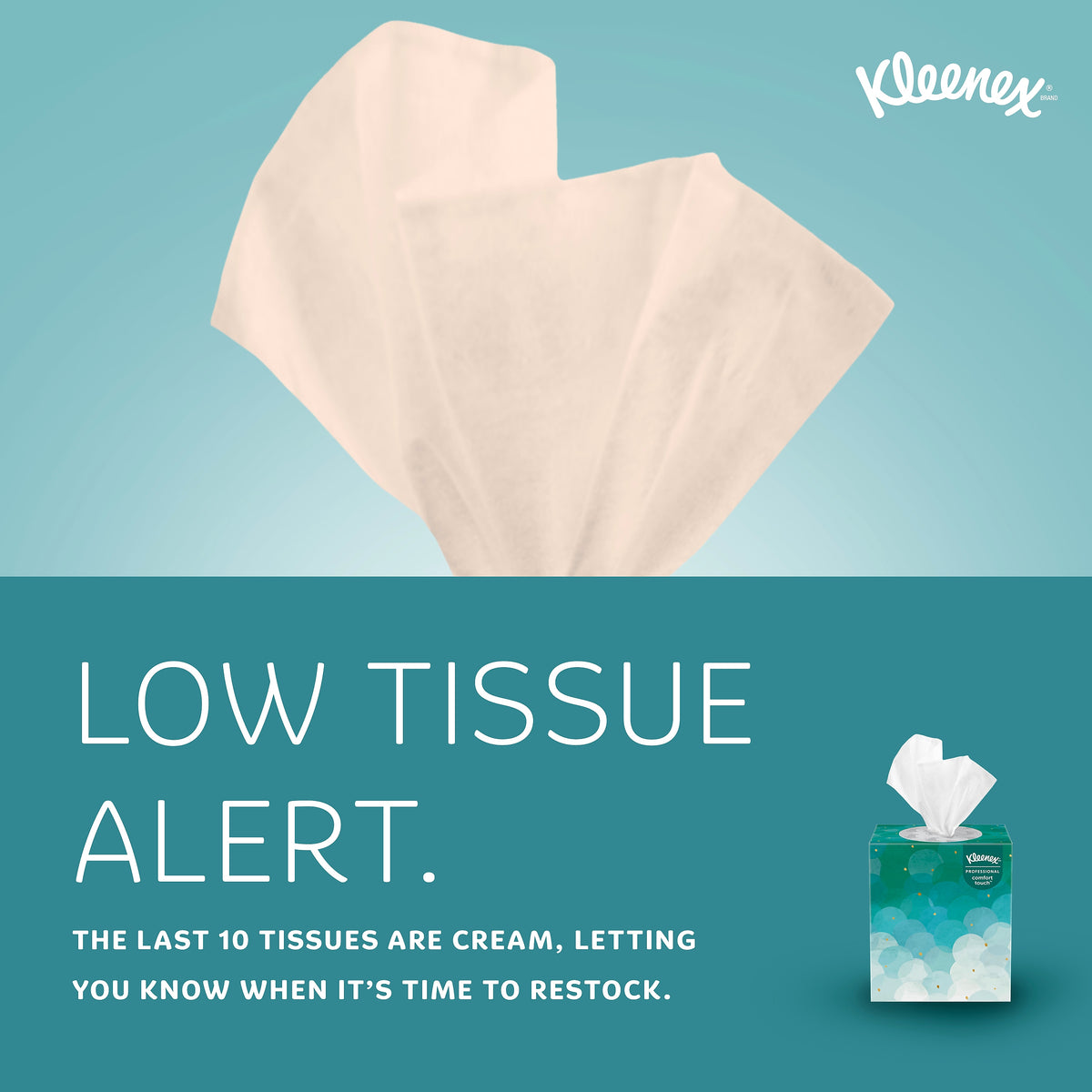 Kleenex Professional Cube Facial Tissue, 2-ply, White, 90 Sheets/Box