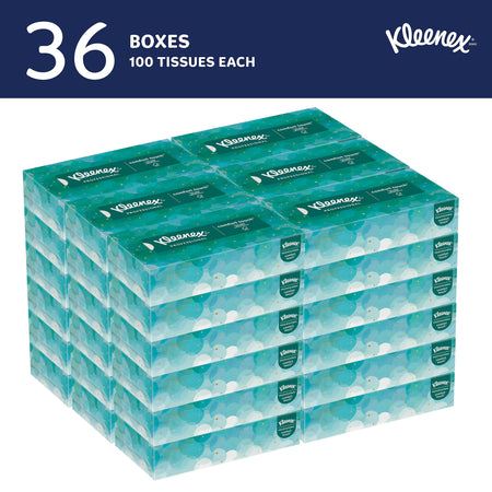 Kleenex Professional Standard Facial Tissue, 2-ply, White, 100 Sheets/Box, 36 Boxes/Carton